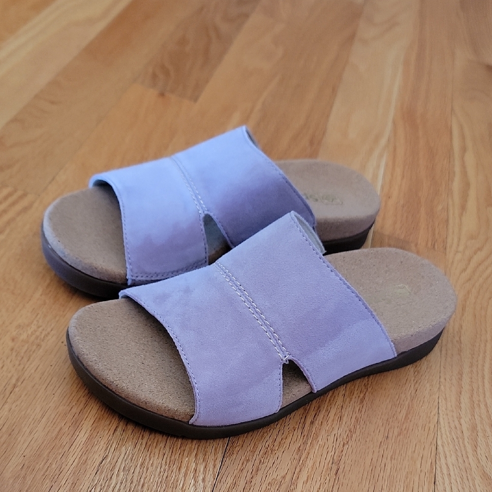 Spenco Women's Lavender Slide Sandals - Picture 3 of 11